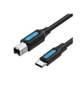 CABLE USB-C TO USB 2.0B/2M BLACK CQUBH VENTION