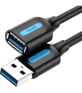 CABLE USB3.0 MALE TO FEMALE/2M BLACK CBHBH VENTION