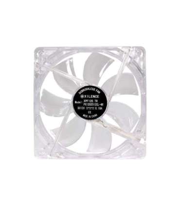 CASE FAN 120MM TRANSP 3PIN+4P/RED 12V XF046 XILENCE