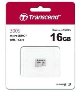 MEMORY MICRO SDHC 16GB UHS-I/CLASS10 TS16GUSD300S TRANSCEND