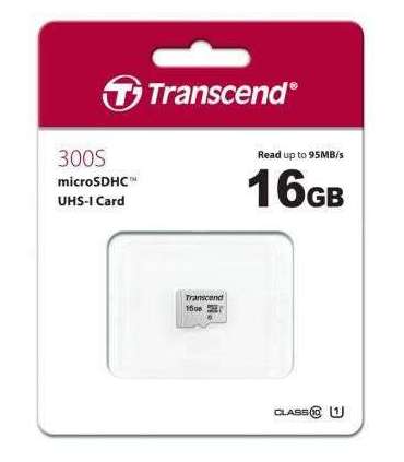 MEMORY MICRO SDHC 16GB UHS-I/CLASS10 TS16GUSD300S TRANSCEND