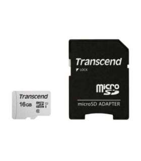MEMORY MICRO SDHC 16GB W/ADAP/C10 TS16GUSD300S-A TRANSCEND