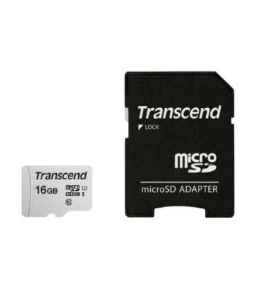 MEMORY MICRO SDHC 16GB W/ADAP/C10 TS16GUSD300S-A TRANSCEND