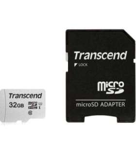 MEMORY MICRO SDHC 32GB W/ADAPT/C10 TS32GUSD300S-A TRANSCEND