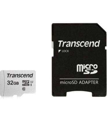 MEMORY MICRO SDHC 32GB W/ADAPT/C10 TS32GUSD300S-A TRANSCEND