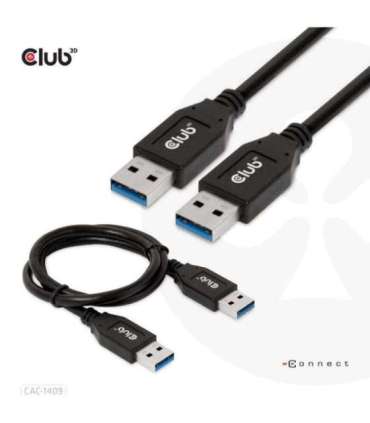 CABLE USB3.1 3A 0.5M/M/M CAC-1409 CLUB3D