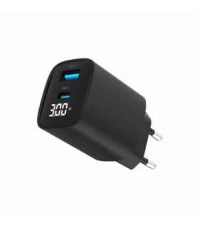 CHARGER USB 30W 2PORT/TA-UC-PDQC30LCD-BK-01 GEMBIRD