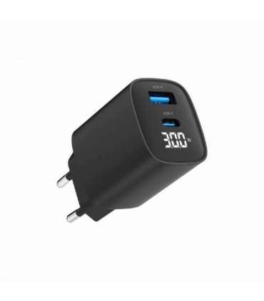 CHARGER USB 30W 2PORT/TA-UC-PDQC30LCD-BK-01 GEMBIRD