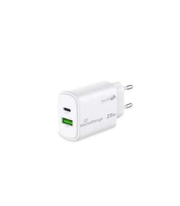 POWER ADAPTER USB/USB-C 25W/FAST MRMA112-2 MEDIARANGE