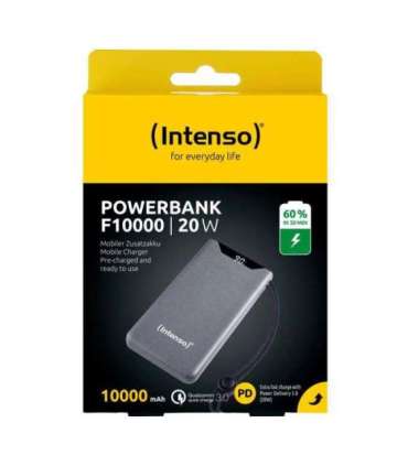POWER BANK USB 10000MAH QC3.0/GREY 7332034 INTENSO