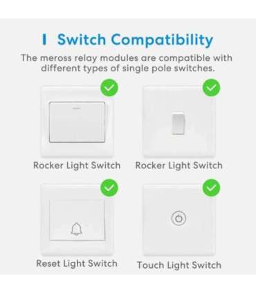 SMART HOME SWITCH WI-FI/IN-WALL MSS810HK MEROSS