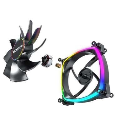 CASE FAN 140MM/RX140 PWM BLACK MONTECH