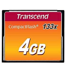 MEMORY COMPACT FLASH 4GB/SLC TS4GCF133 TRANSCEND