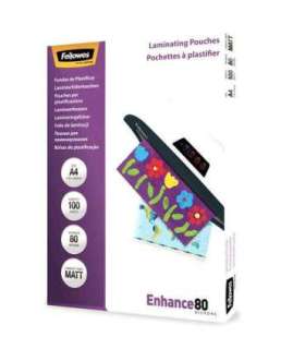 LAMINATOR POUCH MATT/A4 80 100PCS 5452103 FELLOWES