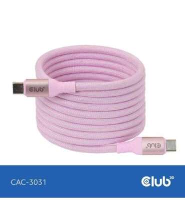 CABLE USB-C TO USB-C 2M/MAGNETIC PINK CAC-3031 CLUB3D