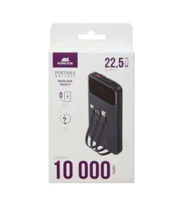 POWER BANK USB 10000MAH/VA2211 BLACK RIVACASE