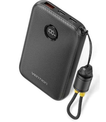 POWER BANK USB 10000MAH 22.5W/BLACK FKAB0-C VENTION