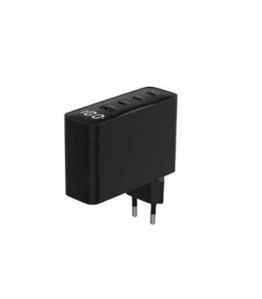 CHARGER USB 100W 4PORT GAN/TA-UC-PDQC100LCD-01-BK GEMBIRD