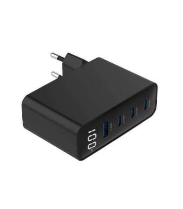 CHARGER USB 100W 4PORT GAN/TA-UC-PDQC100LCD-01-BK GEMBIRD