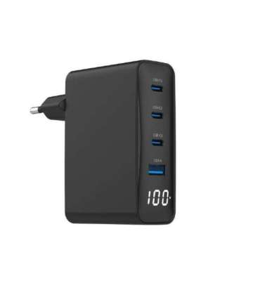 CHARGER USB 100W 4PORT GAN/TA-UC-PDQC100LCD-01-BK GEMBIRD