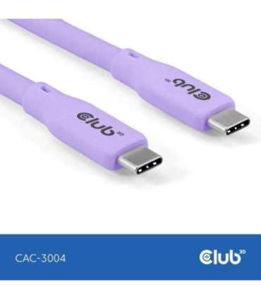CABLE USB-C TO USB-C 2M/M/M PURPLE CAC-3004 CLUB3D