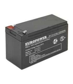 BATTERY 12V 7.2AH VRLA/EP7.2-12 T2 EUROPOWER EMU
