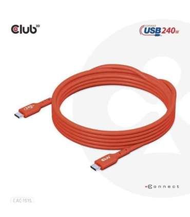 CABLE USB-C TO USB-C 4M/M/M CAC-1515 CLUB3D