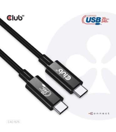 CABLE USB-C TO USB-C 2M/M/M CAC-1575 CLUB3D