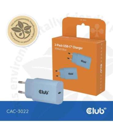 MOBILE CHARGER WALL USB-C/2PACK 30W BLUE CAC-3022 CLUB3D