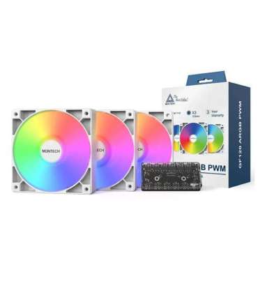 CASE FAN 120MM GF120R V2/ARGB PWM 3I1 (W) MONTECH
