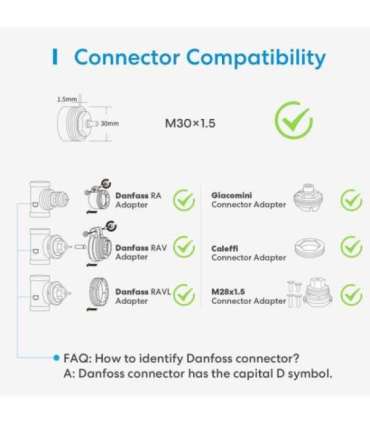 SMART HOME THERMOSTAT VALVE/WITHOUT HUB MTS150HK MEROSS