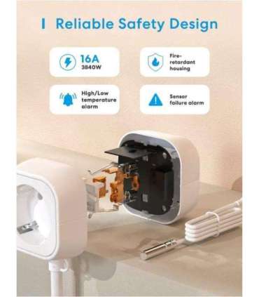 SMART HOME WI-FI THERMOSTAT/HEAT.&COOLING MTS200BHK MEROSS