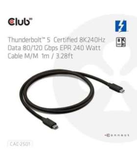 CABLE USB-C THUNDERBOLT 1M/M/M CAC-2501 CLUB3D