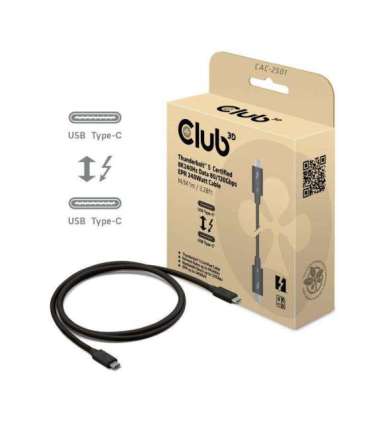 CABLE USB-C THUNDERBOLT 1M/M/M CAC-2501 CLUB3D