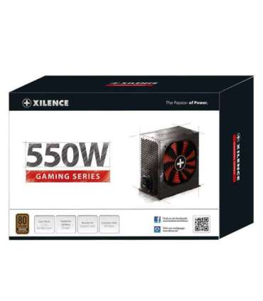 Power Supply|XILENCE|550 Watts|Efficiency 80 PLUS BRONZE|PFC Active|XN215