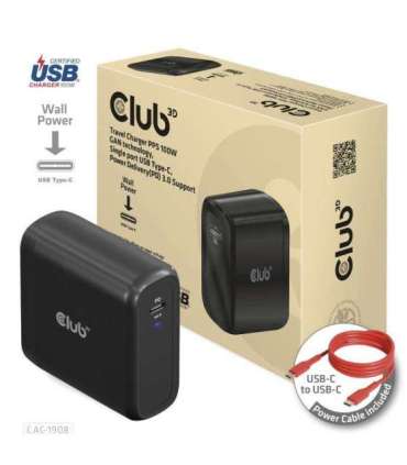 MOBILE TRAVEL CHARGER USB-C/100W CAC-1908EU CLUB3D