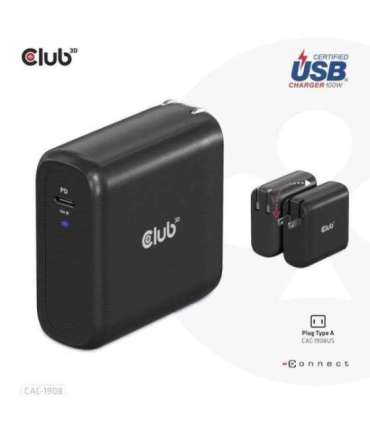 MOBILE TRAVEL CHARGER USB-C/100W CAC-1908EU CLUB3D