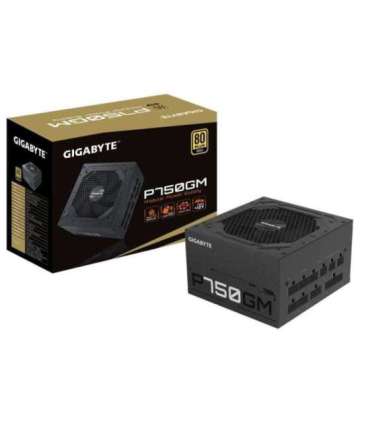 Power Supply|GIGABYTE|GP-P750GM|750 Watts|Efficiency 80 PLUS GOLD|PFC Active|MTBF 100000 hours|GP-P750GM