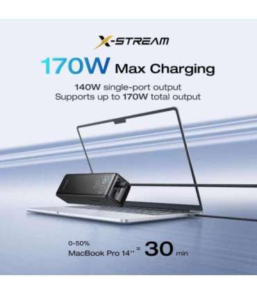 POWER BANK USB 25000MAH RAPID/170W BLACK 5023001024 ECOFLOW