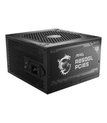 Power Supply|MSI|850 Watts|Efficiency 80 PLUS GOLD|PFC Active|MAGA850GLPCIE5