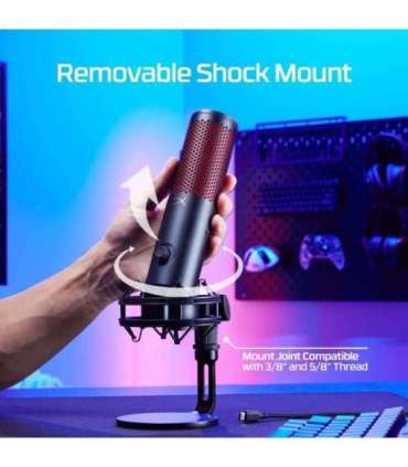 MICROPHONE HYPERX QUADCAST 2/BLACK 872V1AA HYPERX