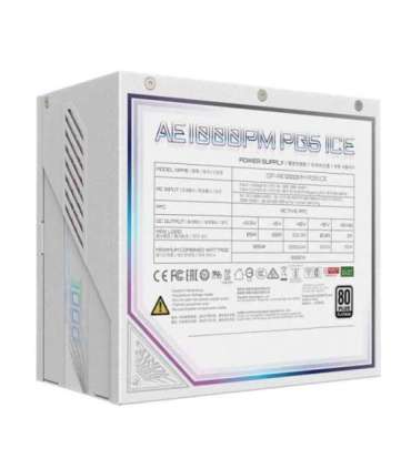 Power Supply|GIGABYTE|GP-AE1000PM PG5 ICE|1000 Watts|Efficiency 80 PLUS PLATINIUM|PFC Active|MTBF 100000 hours|GP-AE1000PMPG5