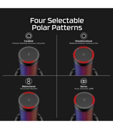 MICROPHONE HYPERX QUADCAST 2 S/BLACK 9A273AA HYPERX