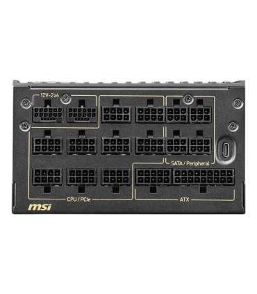 Power Supply|MSI|MEG AI1600T PCIE5|ATX 3.1|1600 Watts|Efficiency 80 PLUS TITANIUM|MEGAI1600TPCIE5