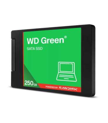 SSD|WESTERN DIGITAL|Green|250GB|3D NAND|Read speed 545 MBytes/sec|2,5"|MTBF 2000000 hours|WDS250G5G0A