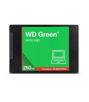 SSD|WESTERN DIGITAL|Green|250GB|3D NAND|Read speed 545 MBytes/sec|2,5"|MTBF 2000000 hours|WDS250G5G0A