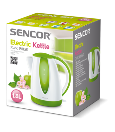 Veekeetja Sencor SWK1811GR, valge/roheline