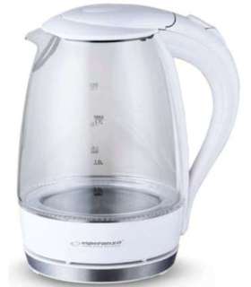 Eletric kettle Salto Angel glass with led light Esperanza, white