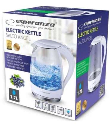 Veekeetja klaaskorpusega Esperanza EKK011W, valge