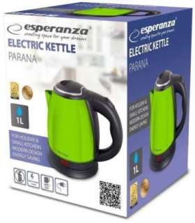 Electric kettle Victoria 1,8L stainless steel Esperanza, green